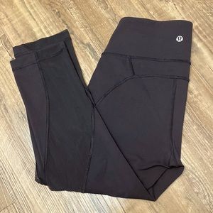 LULULEMON Cropped Sheer Detail Leggings